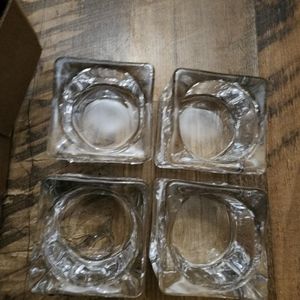 Glass Votive Holders, Set of 4